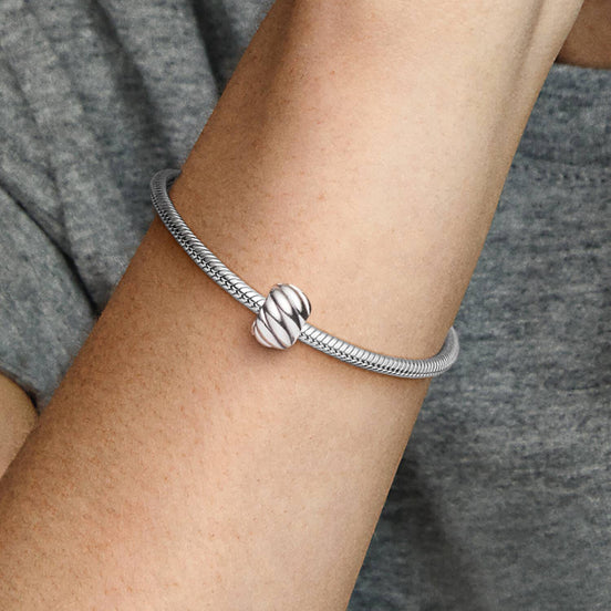 MOMENTS Charm Clip Poliert & Gefiedert