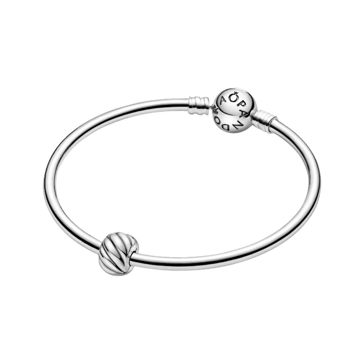 MOMENTS Charm Clip Poliert & Gefiedert