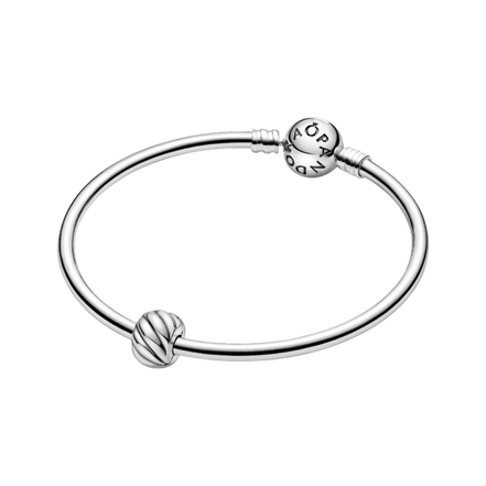 MOMENTS Charm Clip Poliert & Gefiedert