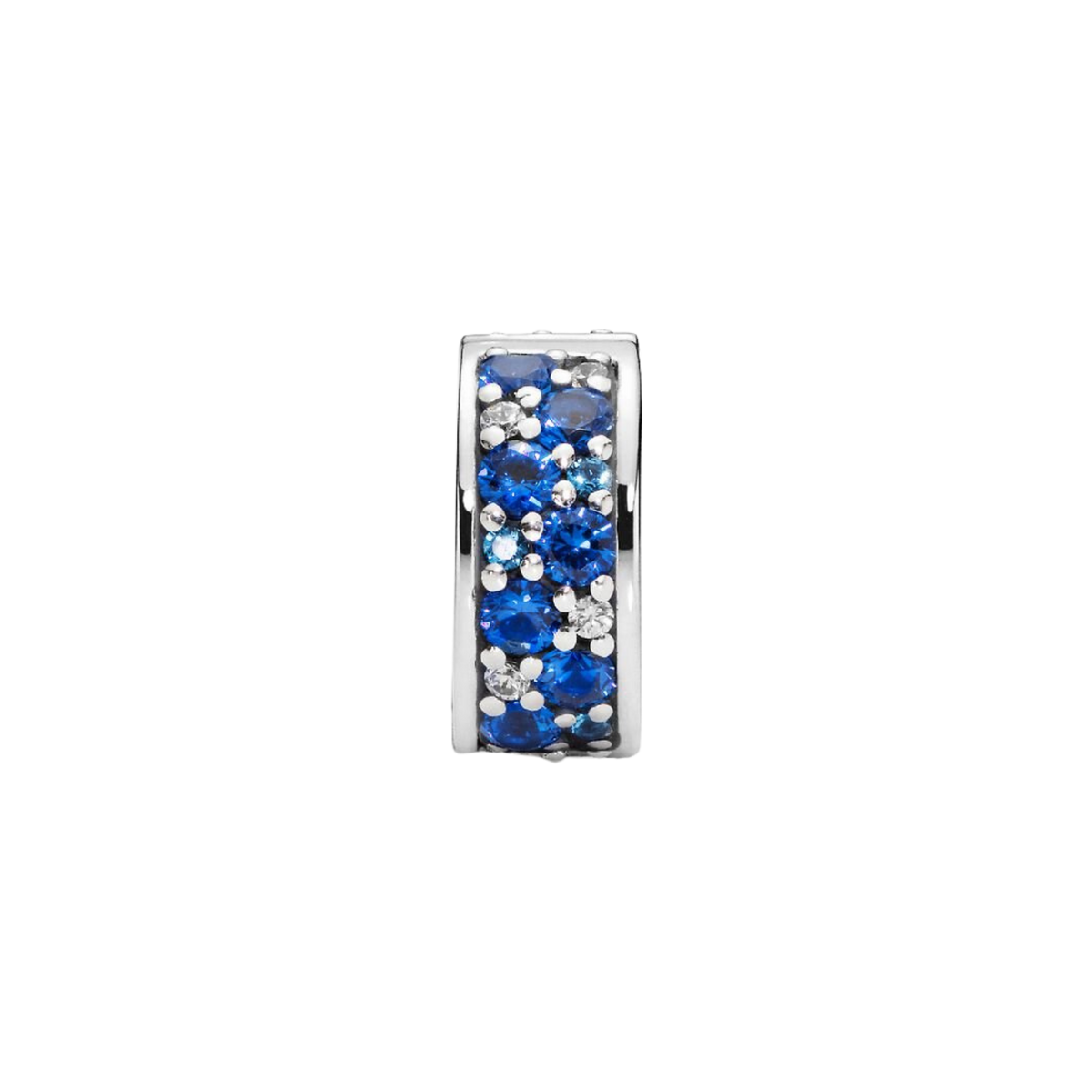 MOMENTS Charm Clip Zirkonia Pavé Blau