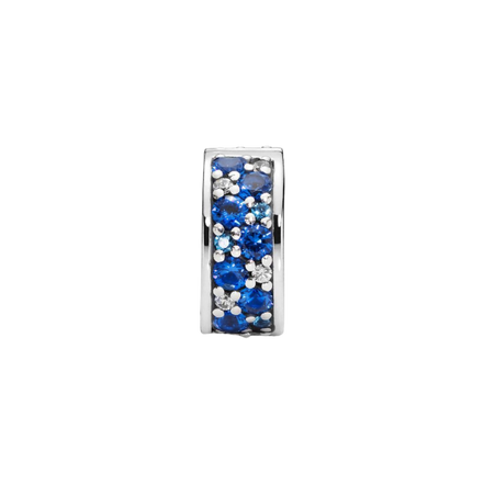 MOMENTS Charm Clip Zirkonia Pavé Blau