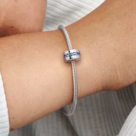 MOMENTS Charm Clip funkelnde Reihe Blau