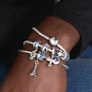 MOMENTS Charm Clip funkelnde Reihe Blau