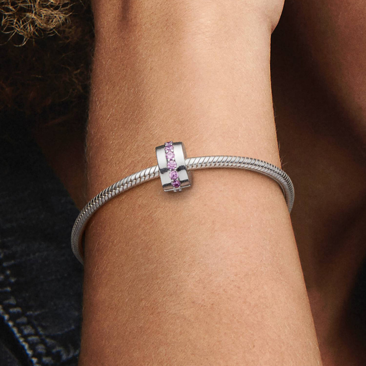 MOMENTS Charm Clip funkelnde Reihe Rosa