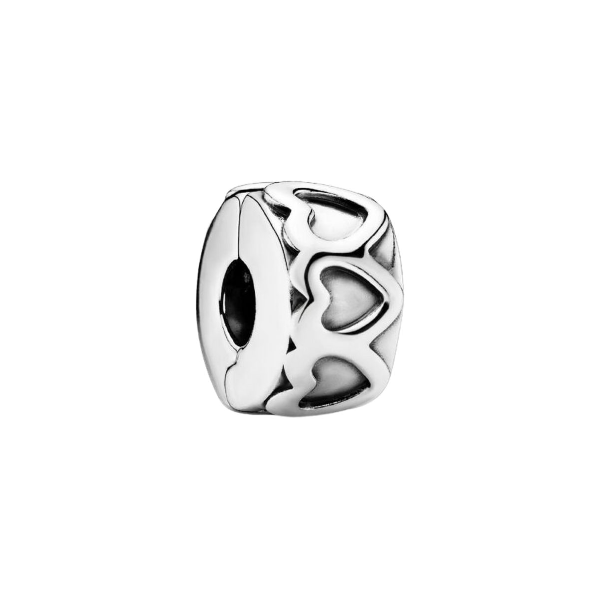 MOMENTS Charm Clip Gereihte Herzen