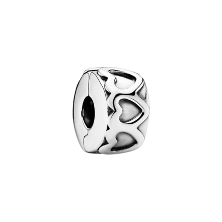 MOMENTS Charm Clip Gereihte Herzen