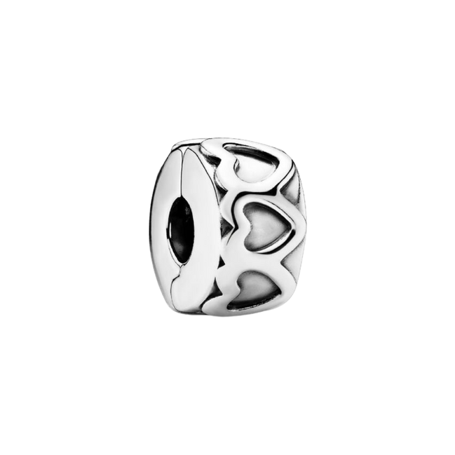 MOMENTS Charm Clip Gereihte Herzen