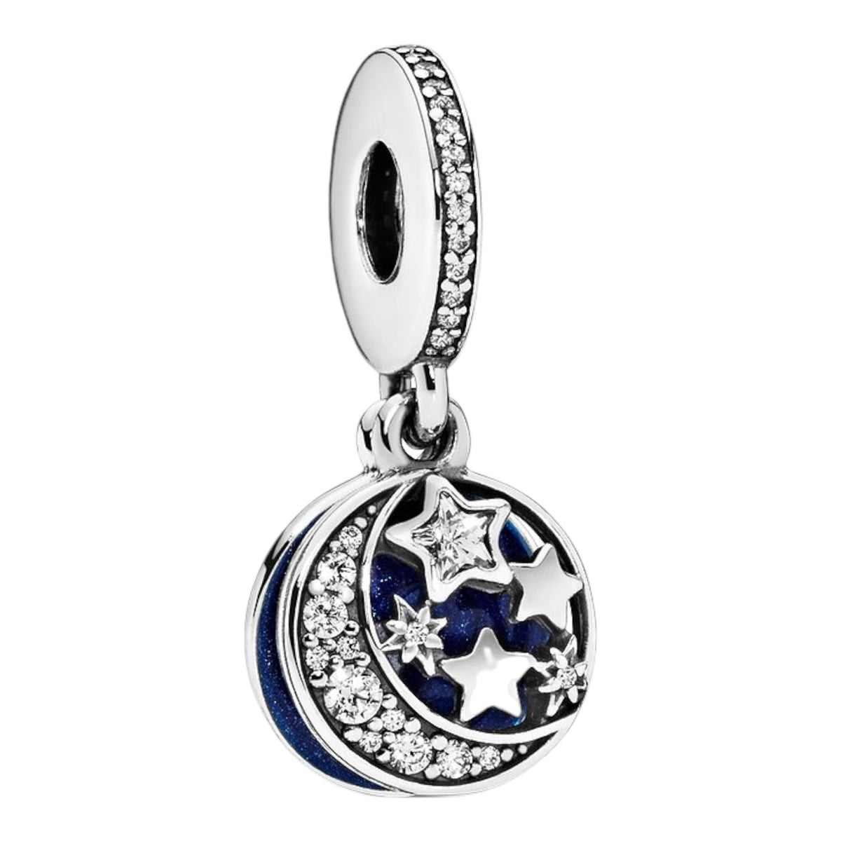 Charm Silber Anhänger Vintage Nachthimmel