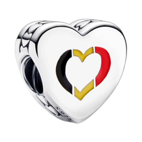 MOMENTS Charm Herz Belgien silber