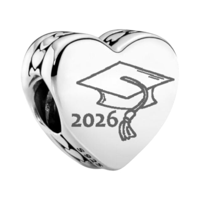 Charm Herz Abschluss 2026 gravierbar