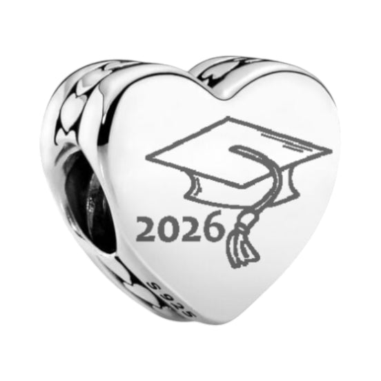Charm Herz Abschluss 2026 gravierbar