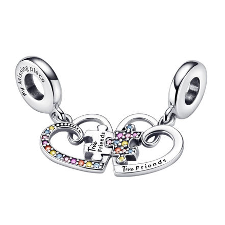 MOMENTS Charm Puzzleteil Herzen Teilbar