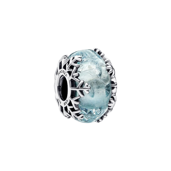 MOMENTS Charm Winterblaue Schneeflocke