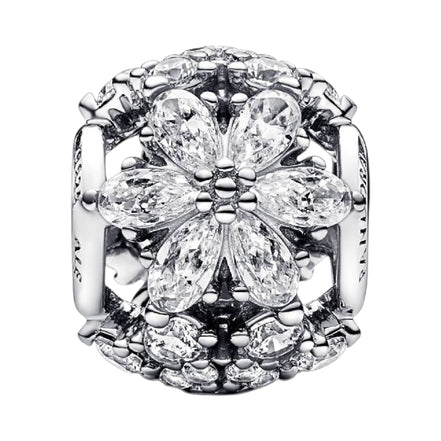 Charm Timeless funkelnde Blättergruppierung Silber