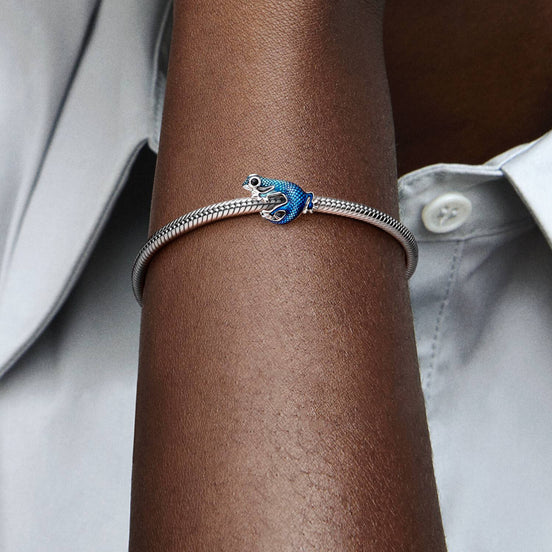 MOMENTS Charm metallic blauer Gecko