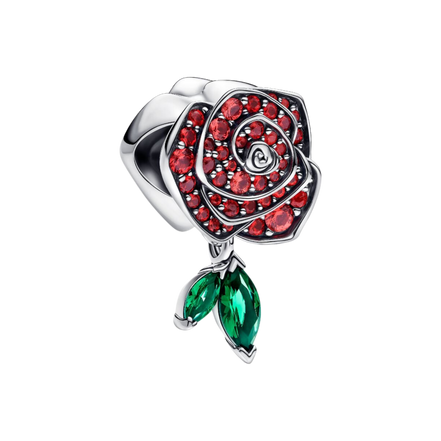 MOMENTS Charm Funkelnde Rose Rot
