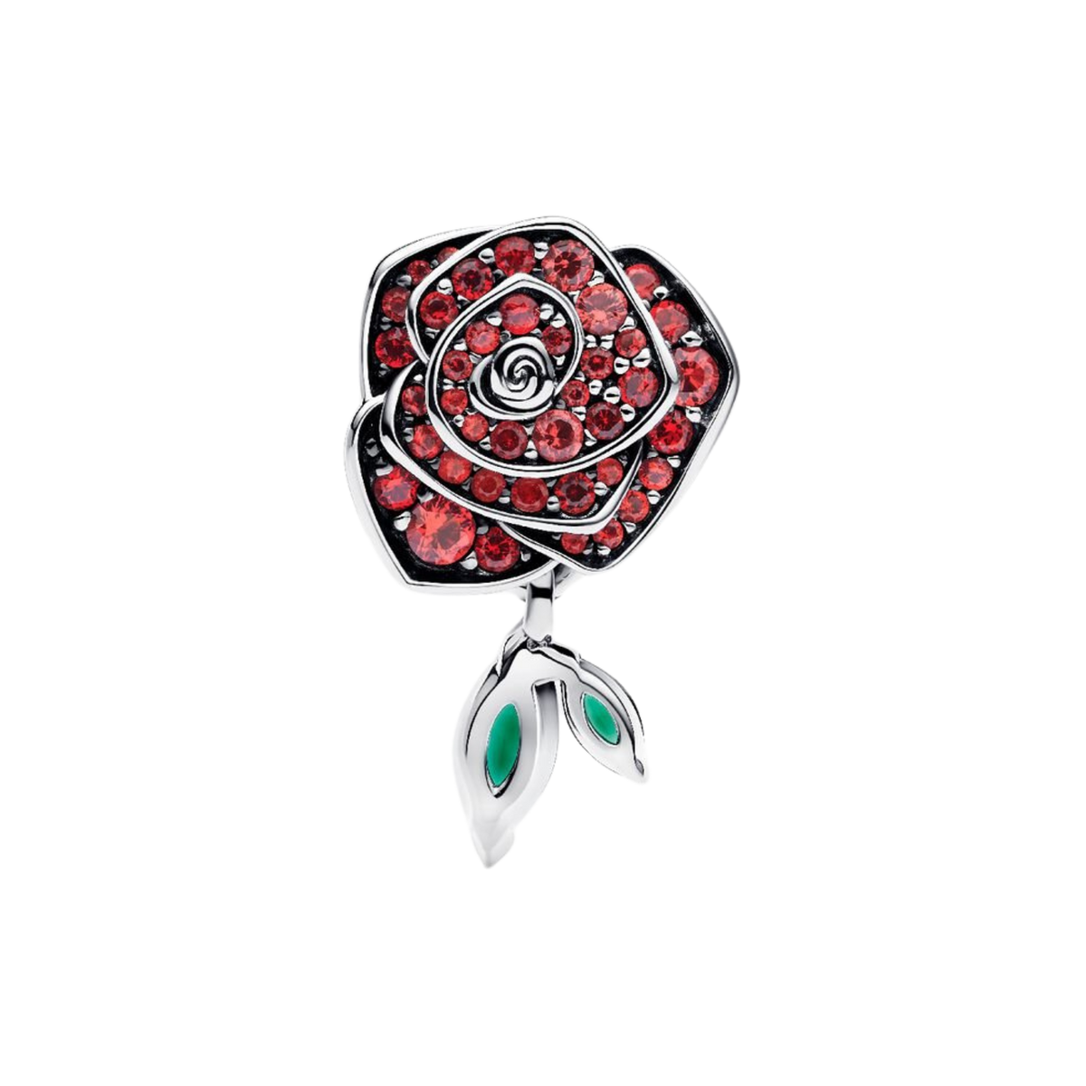 MOMENTS Charm Funkelnde Rose Rot