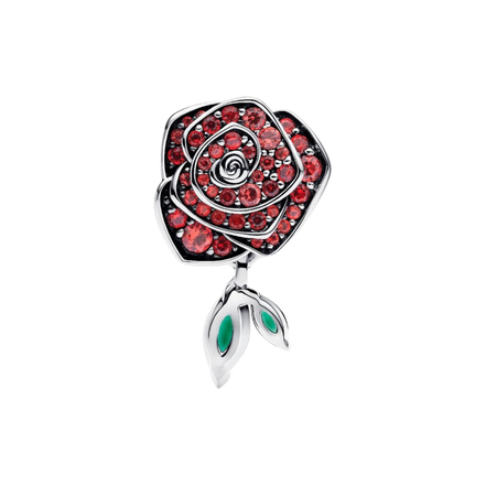 MOMENTS Charm Funkelnde Rose Rot