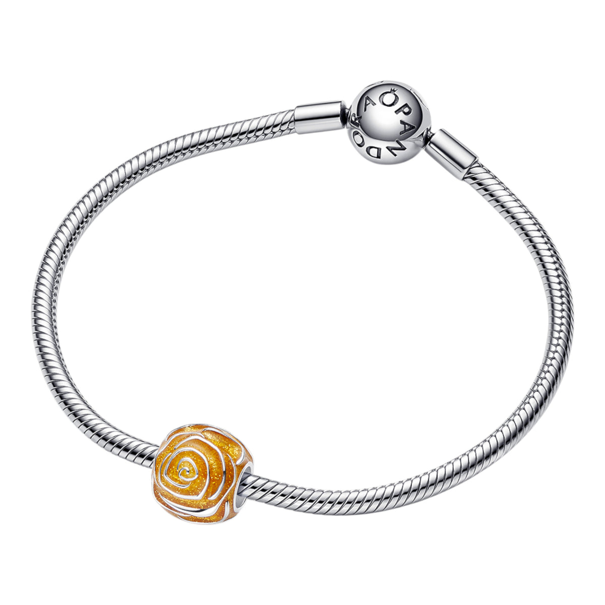 MOMENTS Charm Gelbe Blühende Rose