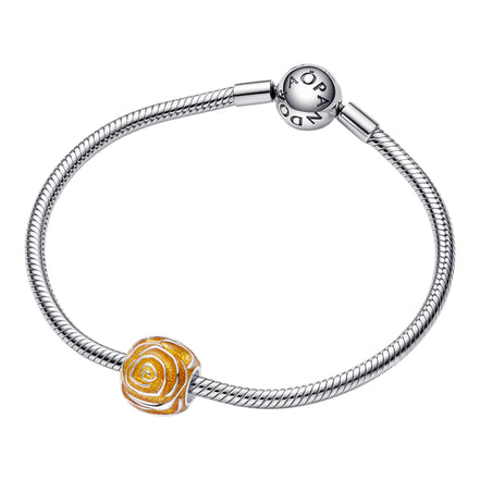 MOMENTS Charm Gelbe Blühende Rose