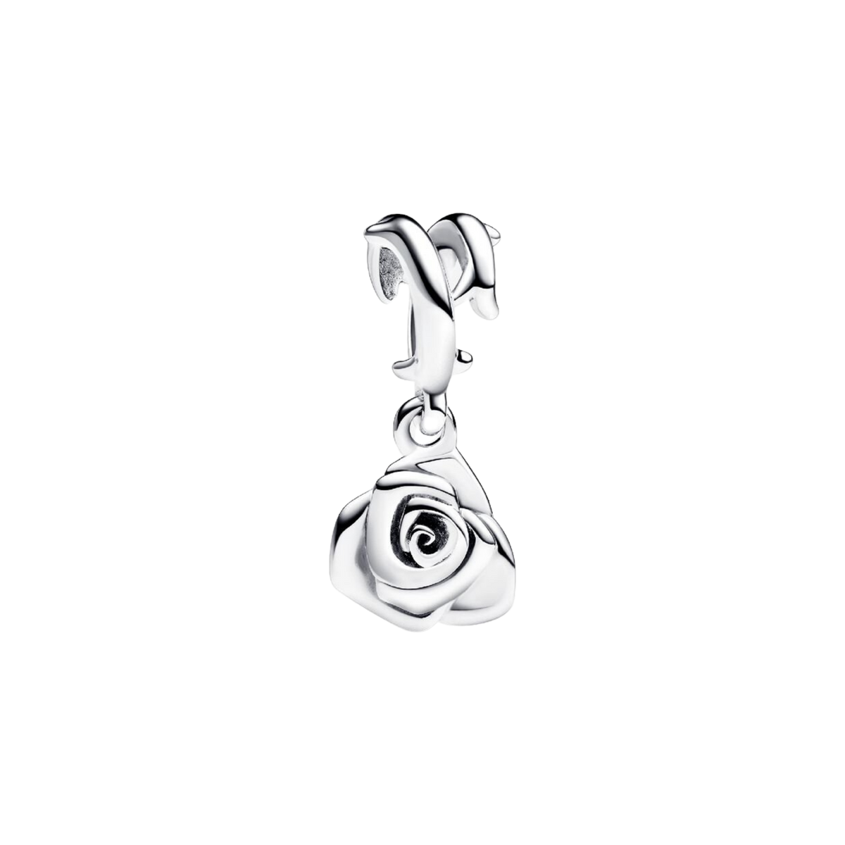 MOMENTS Charm Blühende Rose Silber