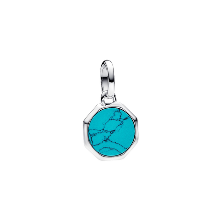 ME Charm Medaillon Türkis Gravierbar