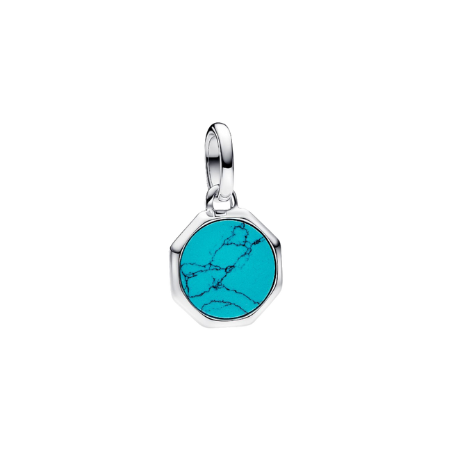 ME Charm Medaillon Türkis Gravierbar