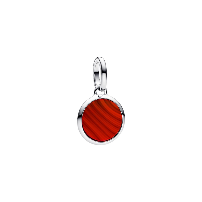 ME Charm Medaillon Rot Gravierbar