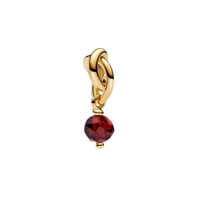 MOMENTS Charm Geburtsstein Januar Rot