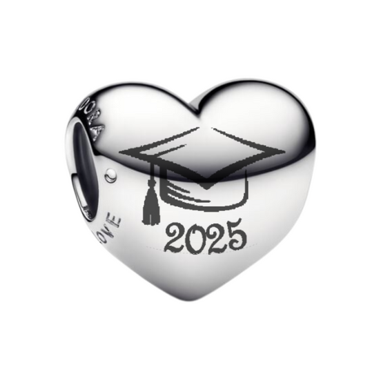 Charm Abschluss 2025 silber gravierbar