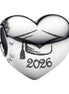 Charm Herz Abschluss 2026 gravierbar