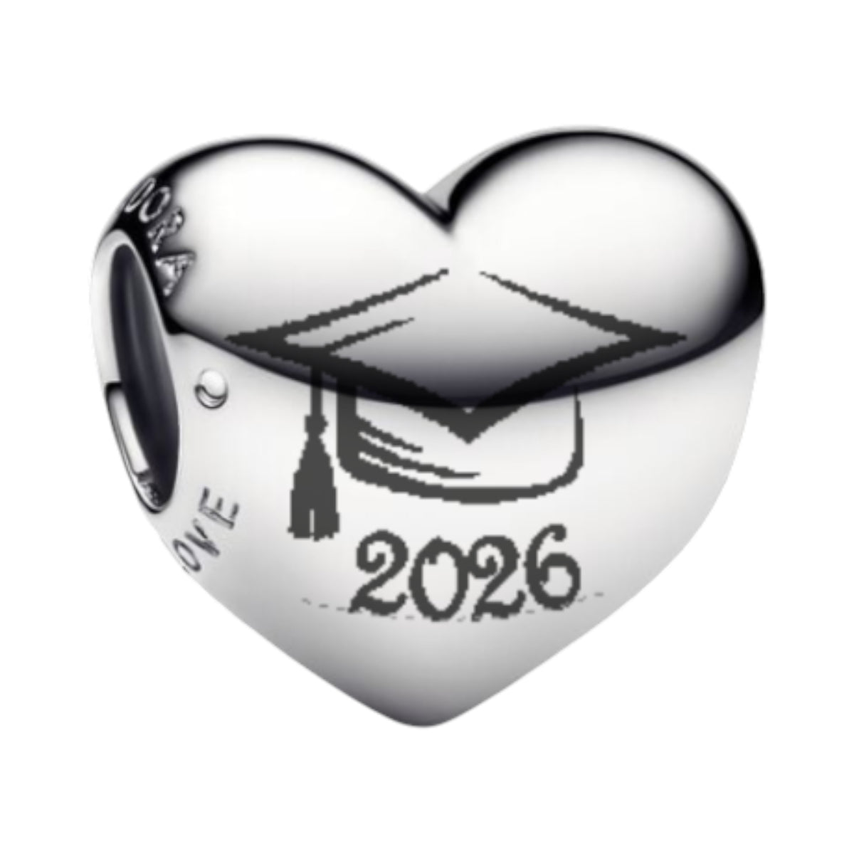 Charm Herz Abschluss 2026 gravierbar
