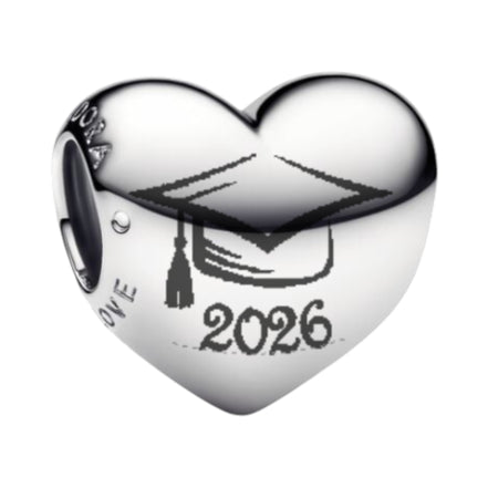 Charm Herz Abschluss 2026 gravierbar