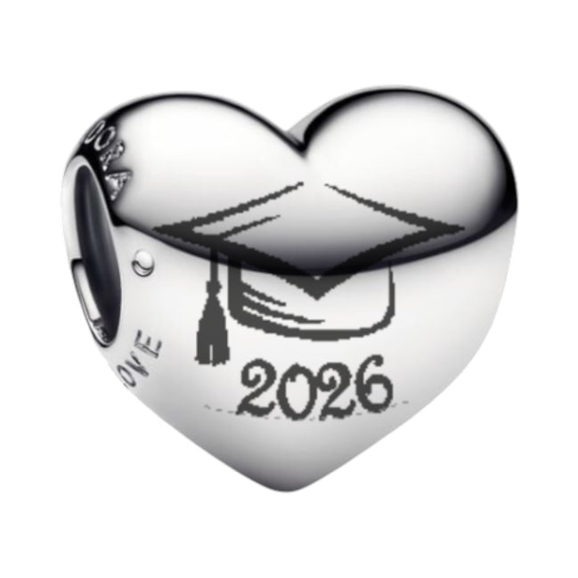 Charm Herz Abschluss 2026 gravierbar