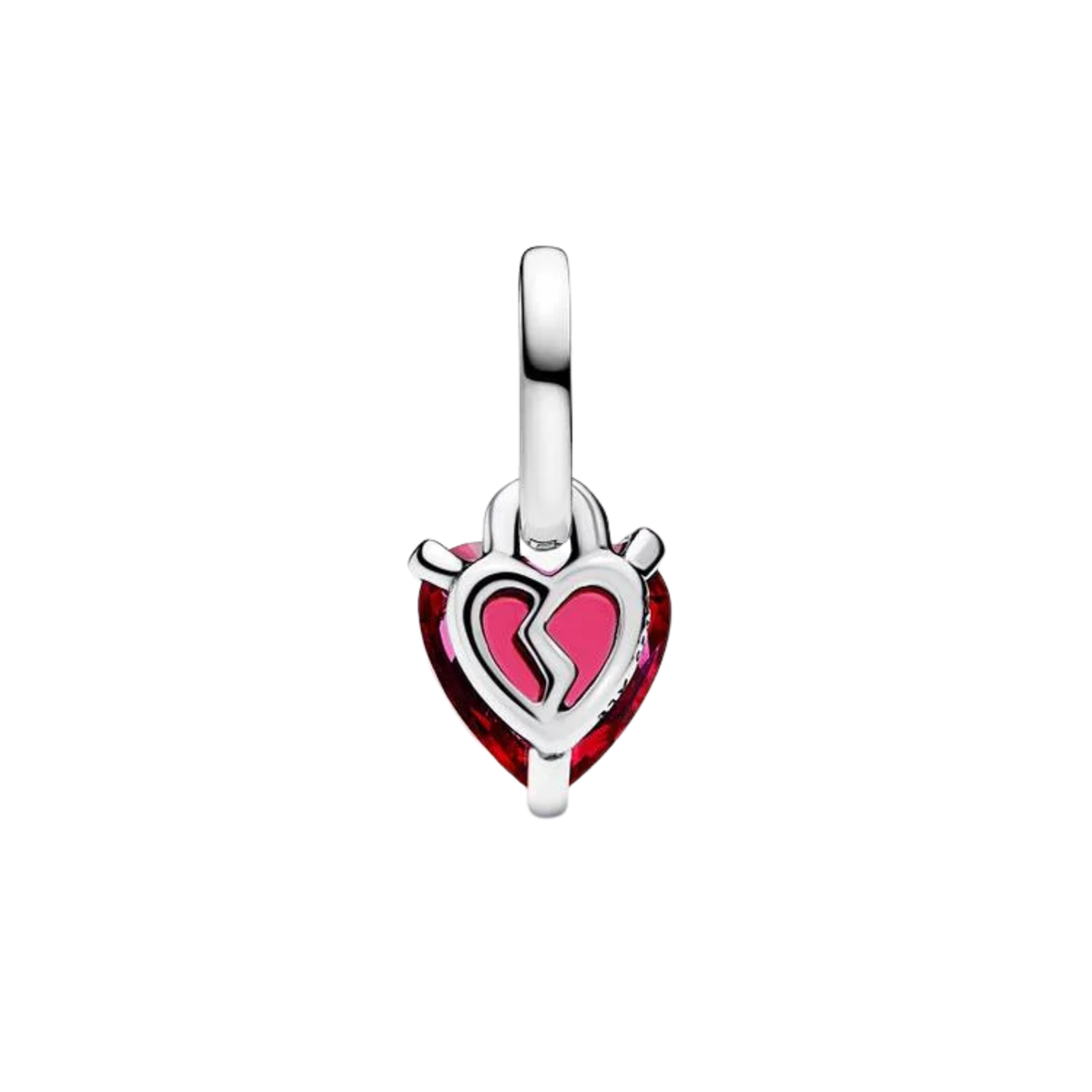 ME Mini-Charm gebrochenes Herz rot, silber