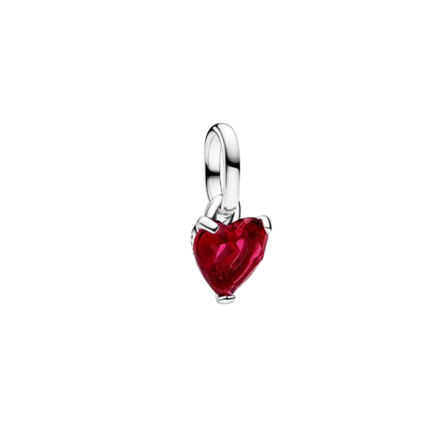 ME Mini-Charm gebrochenes Herz rot, silber