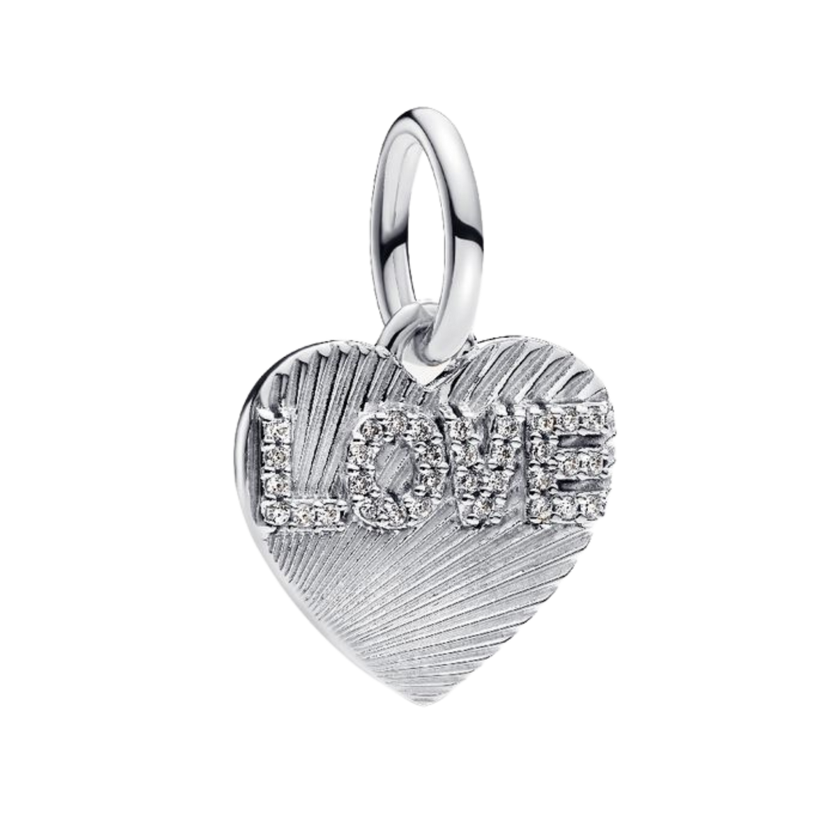 MOMENTS Charm Love Herz Gravierbar Silber