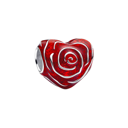MOMENTS Charm Rose in Herzform