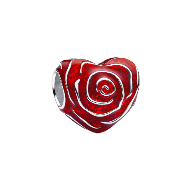 MOMENTS Charm Rose in Herzform