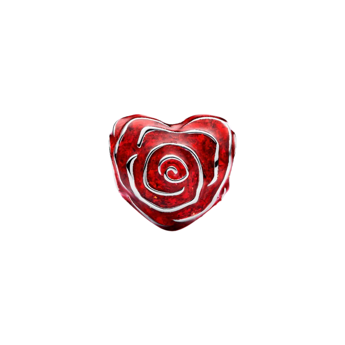MOMENTS Charm Rose in Herzform