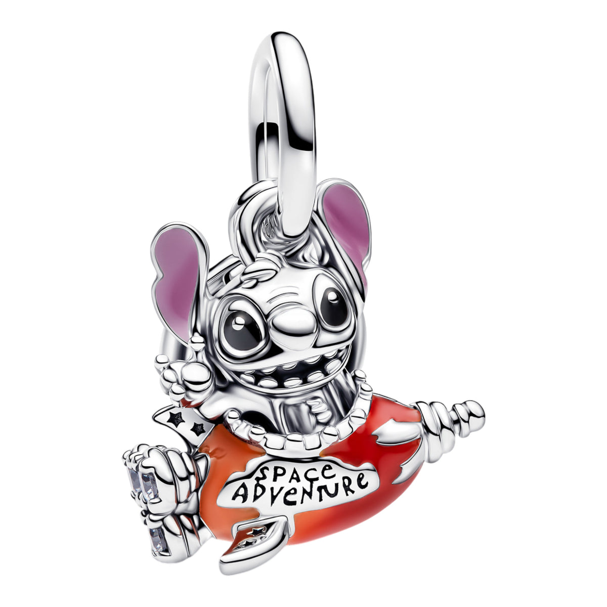 Disney Charm Stitch in einer Rakete