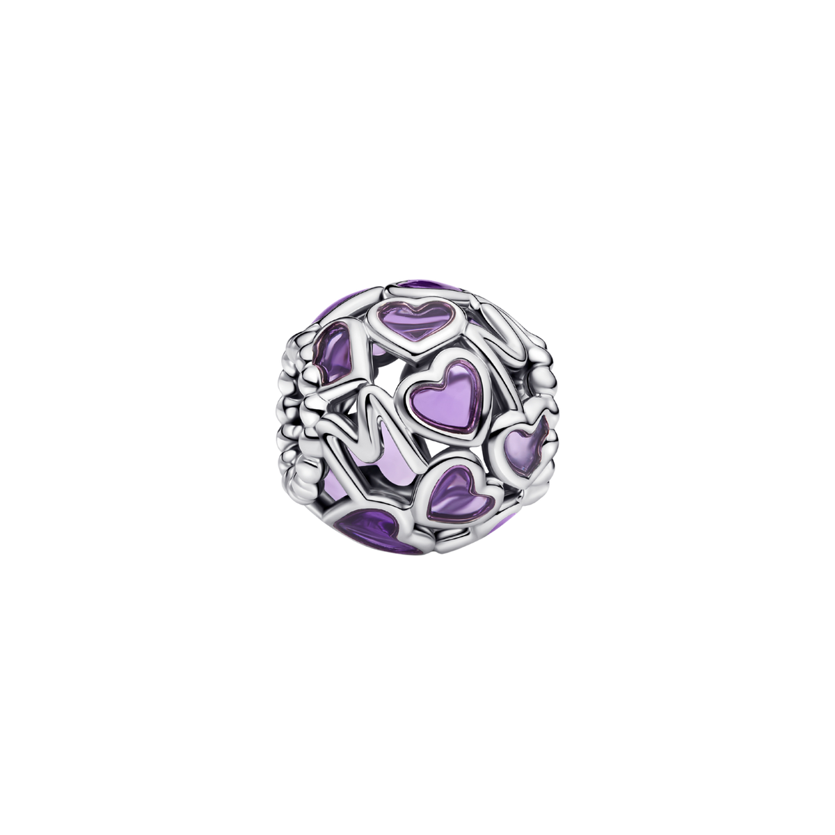 MOMENTS Charm Mom Herzen lila