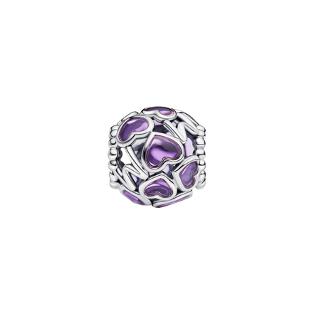 MOMENTS Charm Mom Herzen lila
