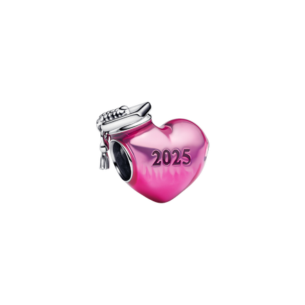 MOMENTS Charm Abschlussherz 2025 pink