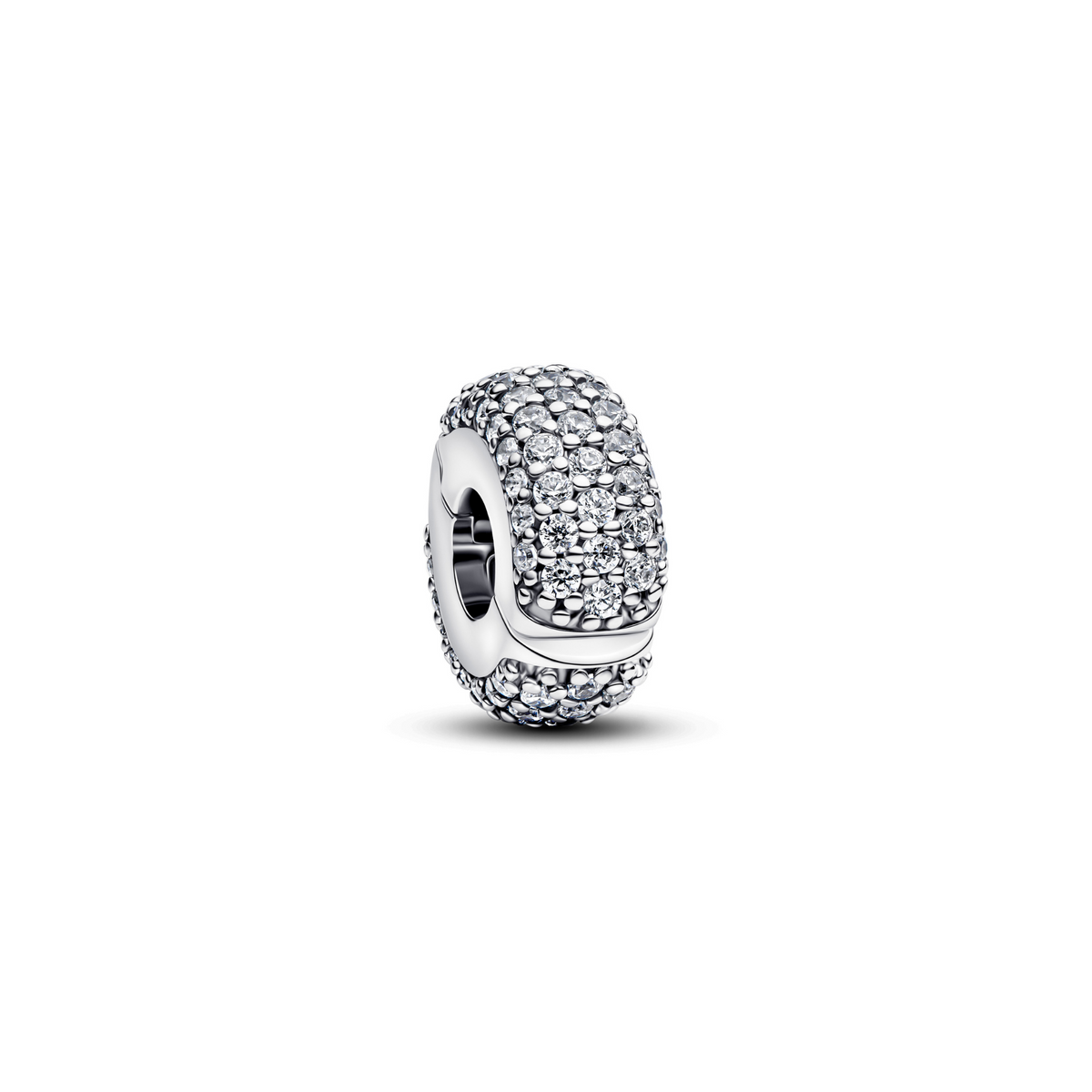 MOMENTS Charm Clip Pavé Zirkonia silber