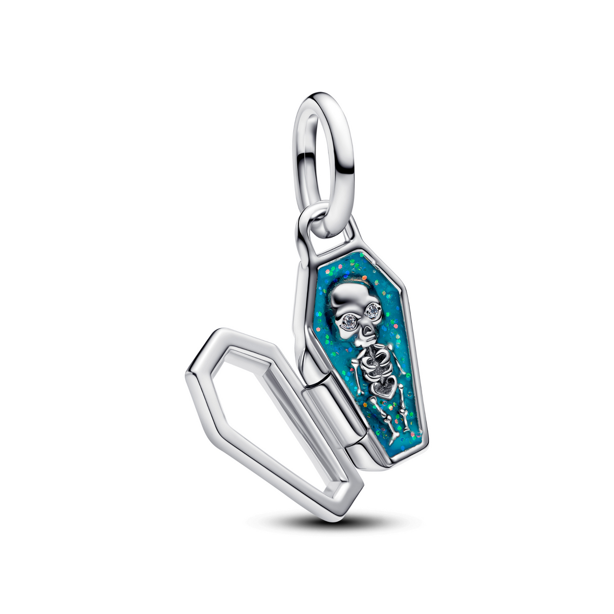 MOMENTS Charm Sarg blau Glow-in-the-dark