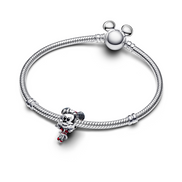 X DISNEY Charm Minnie Mouse Weihnachten silberfarben