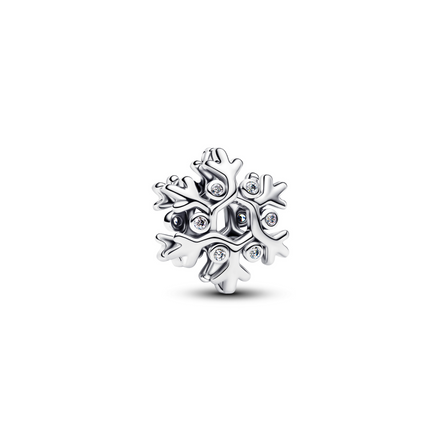 MOMENTS Charm Schneeflocke silberfarben