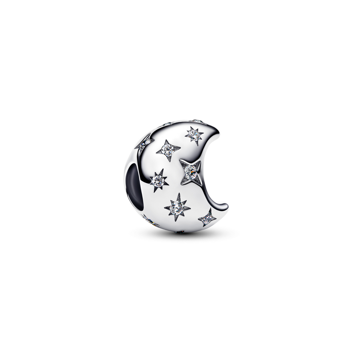 MOMENTS Charm Mond silberfarben Zirkonia