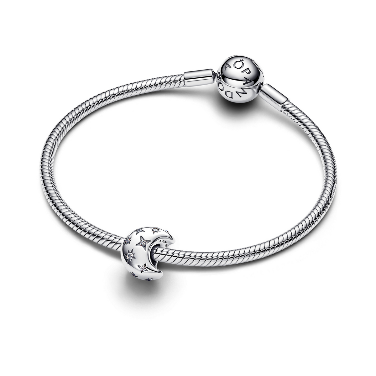 MOMENTS Charm Mond silberfarben Zirkonia